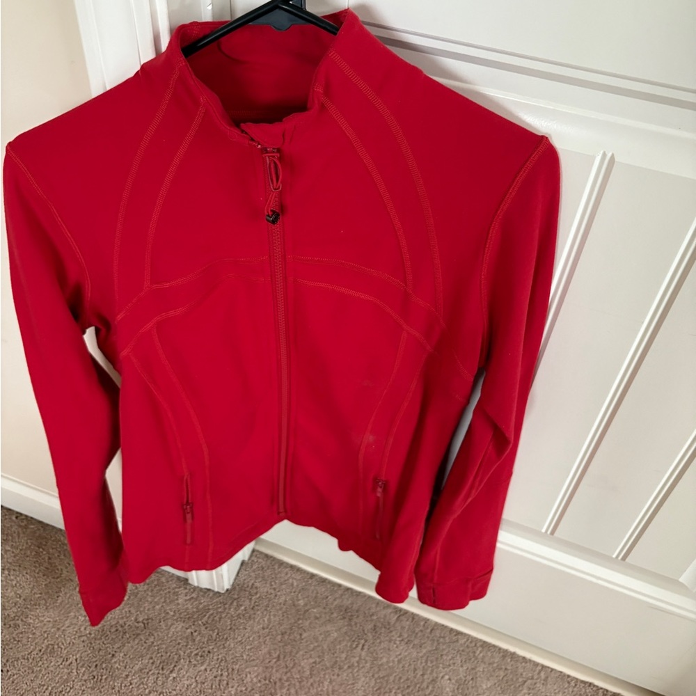 Size 10 Red Lululemon Define Jacket